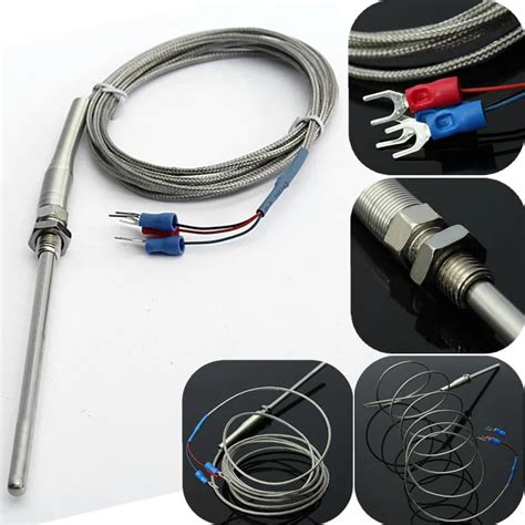 Buy New Arrival 1pc Pt100 Probe 2m Rtd Cable Stainless