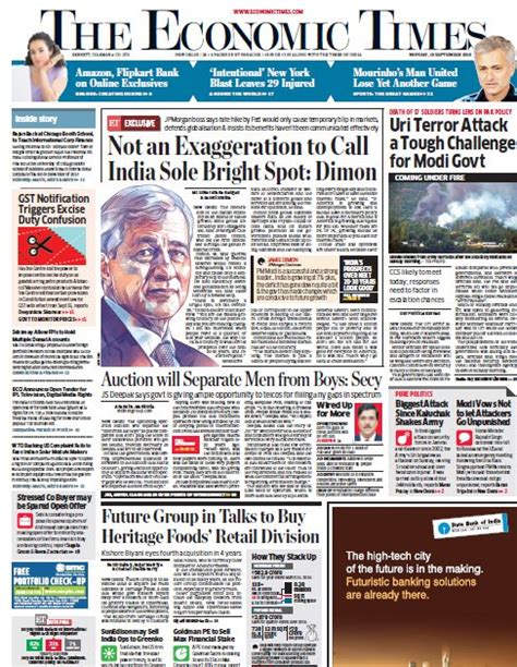 Todays Front Page Of The Economic Timesfor More News Visit