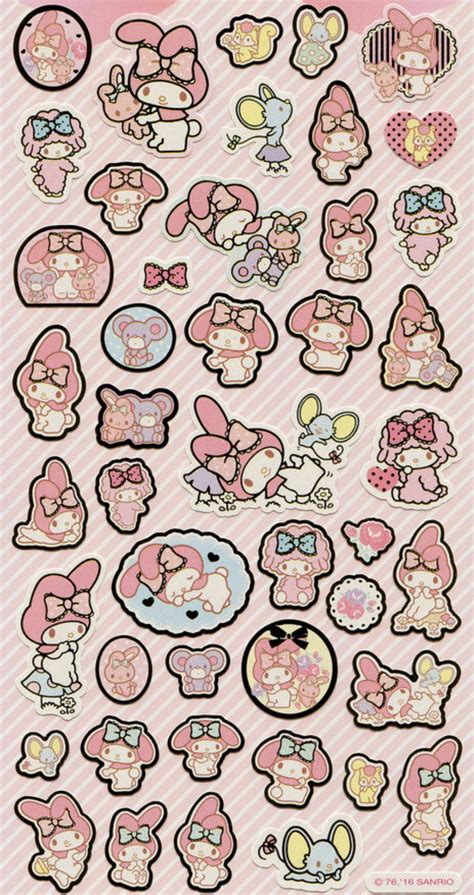 My Melody Stickers Hello Kitty Printables Cute Stickers Easy