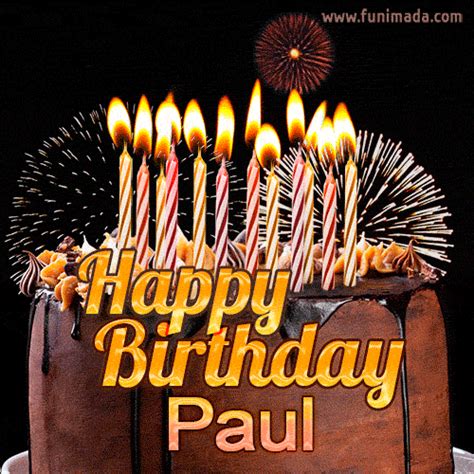 Chocolate Happy Birthday Cake For Paul