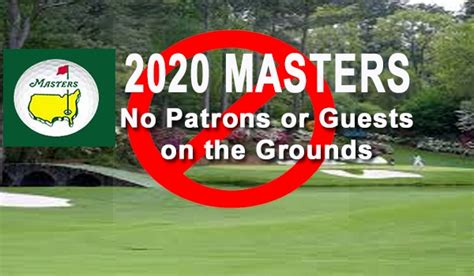 2020 Masters In November Being Held Without Patrons Or Guests On The