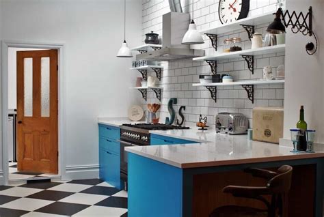 contoh desain dapur biru  rak cantik thegorbalsla
