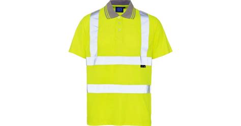 Hi Vis Yellow Short Sleeve Polo Shirt Work Wear Direct
