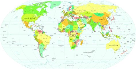 Printable Detailed Map Of The World Map Of World