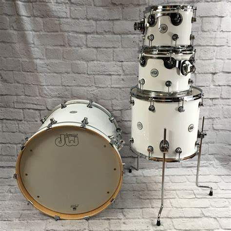 Dw Design Series White 4 Piece Drum Set Evolution Music