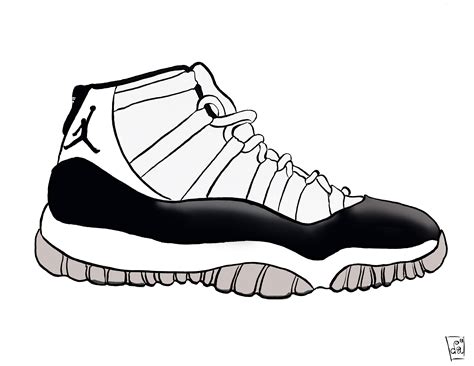 Shoes Drawing Images Nike Drawing Jordan Air Sneakers Shoes Cartoon