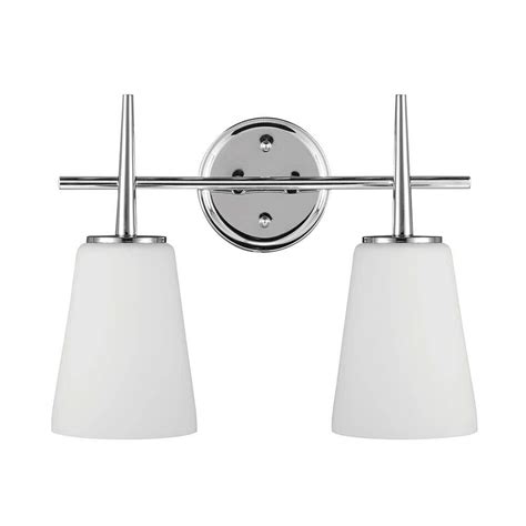 generation lighting driscoll 15 5 in 2 light contemporary modern chrome wall bathroom vanity