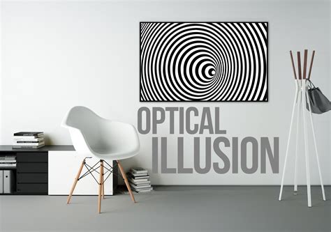 Premium Optical Illusion Abstract Wall Art Home Decor Etsy