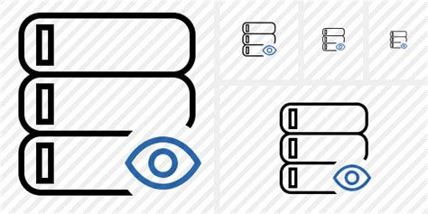Database View Icon Outline Duo Professional Stock Icon And Free Sets