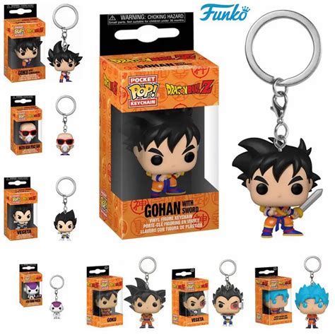 funko pop keychain toy dragon ball z gohan 4th form frieza perfect cell master roshi keychains