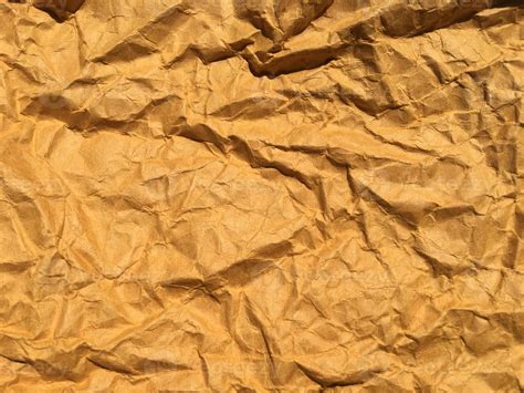 Old Brown Crumpled Paper Background With Copy Space For Design Closeup