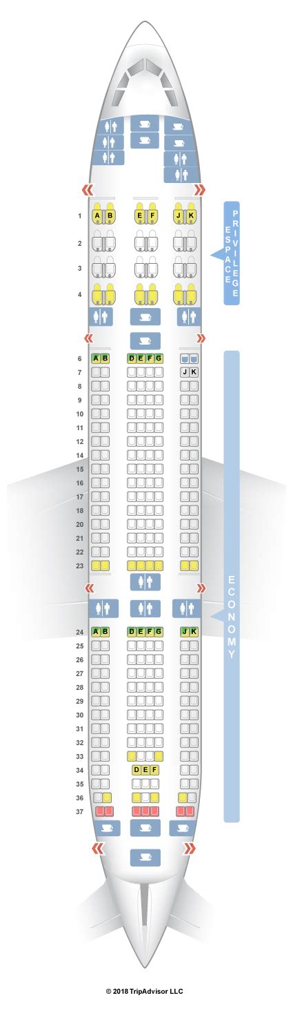 Seatguru Seat Map Tunis Air Airbus A330 200 332