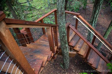 I didn't need a stainless fire pole! This Treehouse in San Juan Islands Features Fire Pole from ...