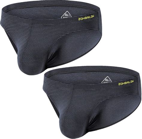 zonbailon mens bulge enhancing underwear briefs pack bulge pouch low rise breathable briefs for