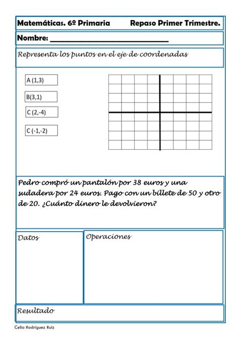 Con estos juegos de matemáticas para primaria ✅, ordenados por curso y tema puedes practicar exactamente el concepto que necesitas de forma divertida. ejercicios-matematicas-sexto-primaria-06.jpg (595×842 ...