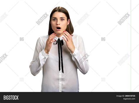 Scared Shocked Woman Image And Photo Free Trial Bigstock