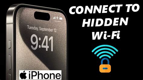 How To Connect Iphone To Hidden Wi Fi Network Youtube
