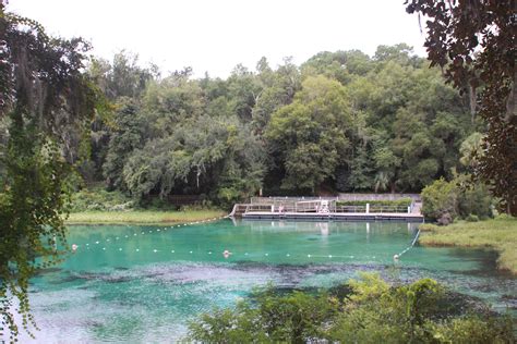 There Are Many People Swimming In The Blue Water At This Lake And One