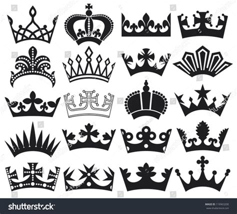 Crown Collection Heraldic Elements Stock Vector 119963200 Shutterstock