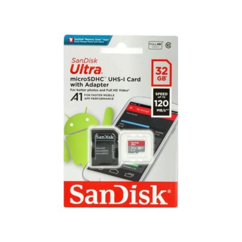 Sandisk Ultra Microsdhc 32gb Uhs I Card Met Adapter