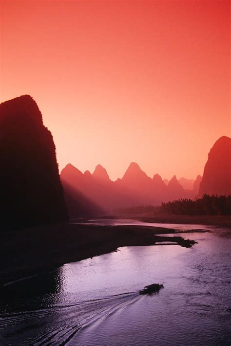 Sunset Over Li River By Gloria And Richard Maschmeyer Printscapes