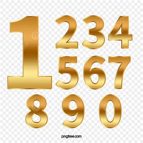 O Número Dourado PNG Números Dourado Número Imagem PNG e PSD Para