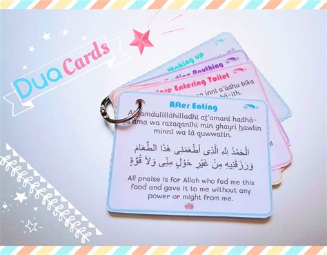 Each individual card is $4 (usd) Free Printable Dua Cards in English or Bahasa | The Resources of Islamic Homeschool in the UK