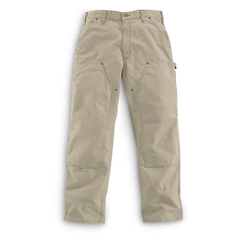Carhartt men's wash twill dungaree. Carhartt® Double-front Canvas Cargo Pants, Tan (With ...