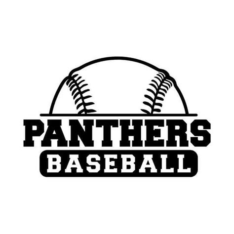 Panthers Baseball Instant Download 1 Vector Eps Dxf Svg Etsy