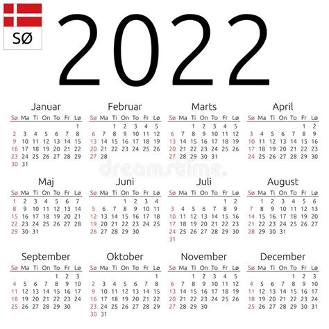 Calendar 2022 German Sunday Stock Vector Illustration Of Months