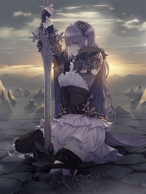 Silver Haired Anime Girl With Sword Hair Trends 2020 Hairstyles And