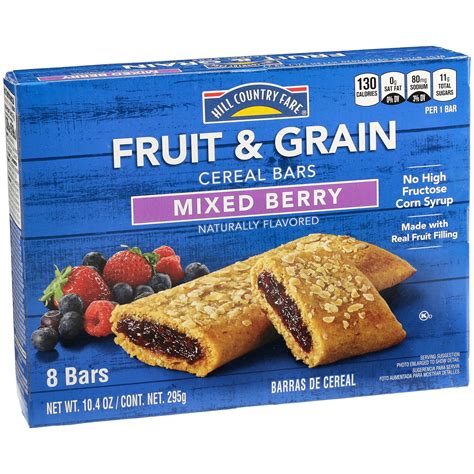 Hill Country Fare Mixed Berry Fruit And Grain Cereal Bars Shop Granola