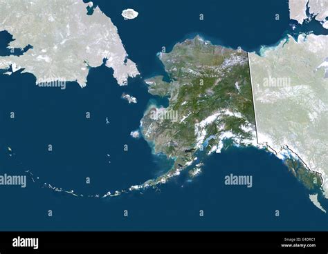 Alaska Map And Alaska Satellite Image World Map