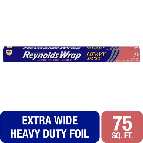 Reynolds Wrap Aluminum Foil Heavy Duty 18 Inch 75 Square Feet