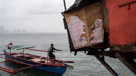 Typhoon Makes Philippine Landfall Government Work Suspended Today