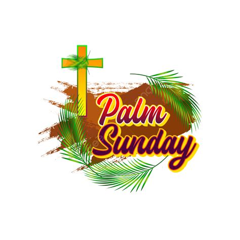 Palm Sunday Holiday Card Poster With Leaves Border Palm Sunday