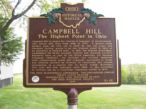 State of ohio.campbell hill is located within the city of bellefontaine, 2 miles (3.2 km) northeast of downtown. The Center for Land Use Interpretation