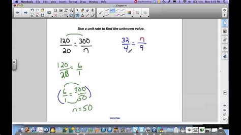 Chapter 4 Lesson 7 Using Unit Rates To Find Equivalent
