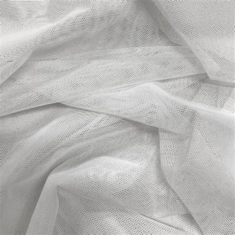 White Stretch Mesh Performance Fabrics Bulk Stretch Fabrics