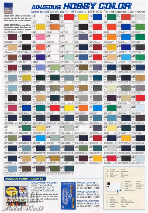 Mr Color Paint Chart Pdf