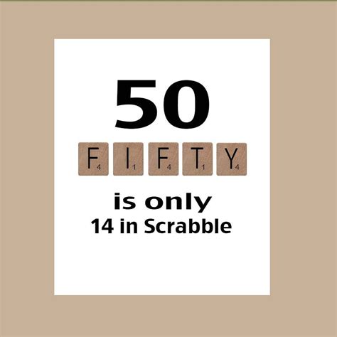 50th Birthday Card Milestone Birthday Scrabble By Daizybluedesigns 4