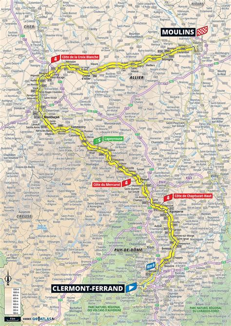Carte Tour De France 2023 Découvrez La 11e étape Entre Clermont Ferrand Et Moulins Actu