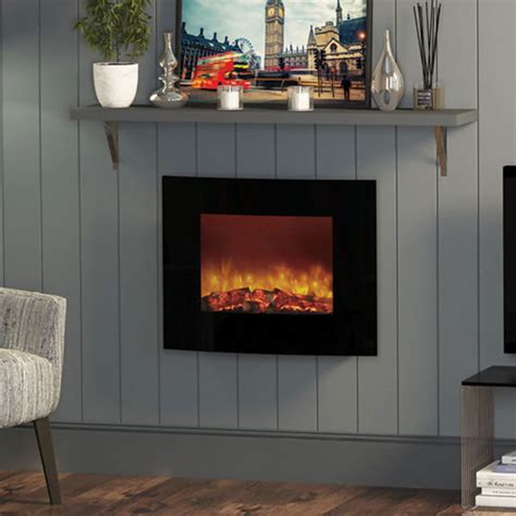 Quattro Wall Mounted Electric Fire Curved Low Cost Fireplaces