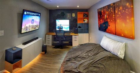 Tags design dream bed room decorate fun. Teal and Orange : battlestations | Bedroom setup, Room ...