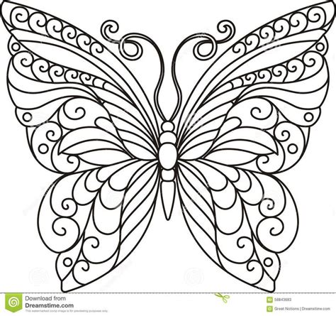 Whimsical Butterfly Coloring Pages Sketch Coloring Page