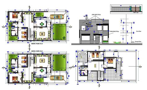 Autocad House Plan With Dimensions Cadbull Designinte Com