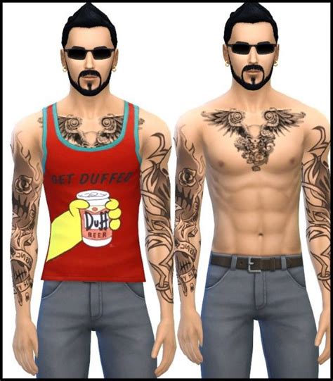 Sims 4 Male Tattoo Cc 299