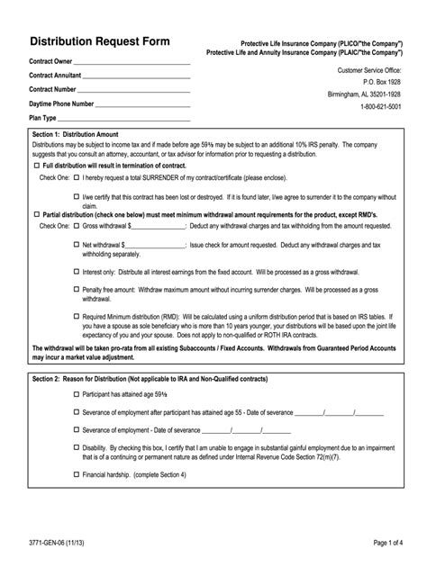 Protective Annuity Withdrawal Form Fill Online Printable Fillable