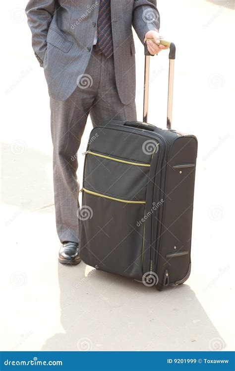Unrecognizable Man With Suitcase Stock Image Image Of Business