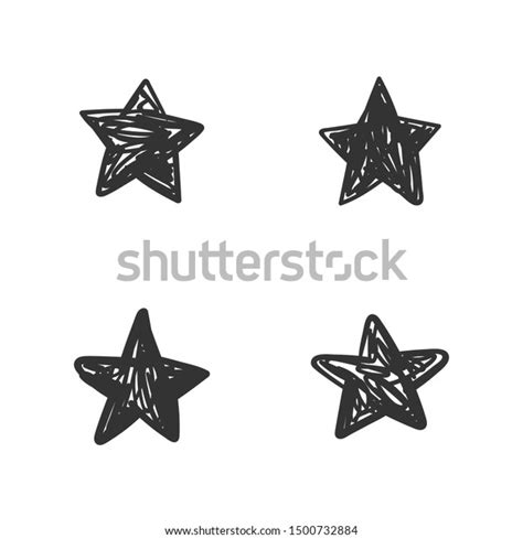 Star Doodles Collection Set Hand Drawn Stock Vector Royalty Free